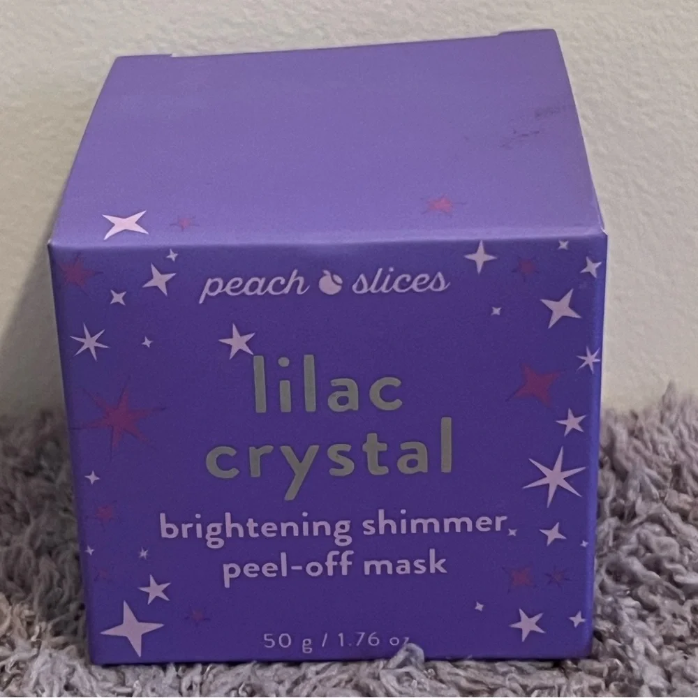 Care Peach Slices Lilac Crystal Brightening Shimmer Peel-Off Mask NEW